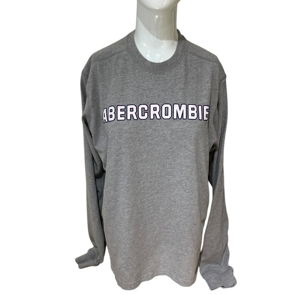 Abercrombie & Fitch Tops - Vtg Y2K Abercrombie & Fitch Spell Out Logo front hit Muscle Long sleeve Tshirt L